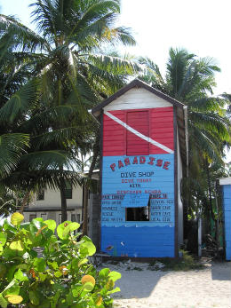 Paradise Dive Shop on Tobacco Caye